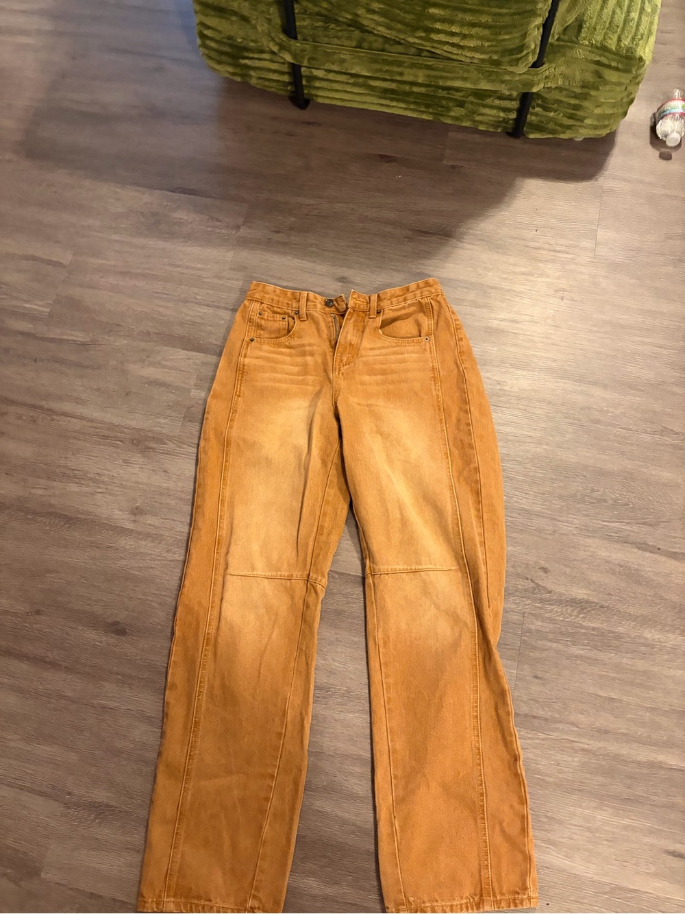 Women’s Fashion Nova High-Rise Straight Jeans in Camel Brown